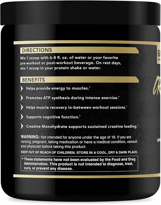Anabolic Warfare Creatine Monohydrate, Post Workout Recovery, Increase Performance, Sustain Loading, Premium Creatine* (60 servings)