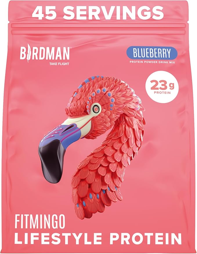 Fitmingo Vegan Protein Powder for Women with Inositol, Collagen Boosters, Hyaluronic Acid & Vitamins | Low Carb, Dairy Free, Lactose Free, Low Calorie, 22g Plant Based Blueberry Protein Powder