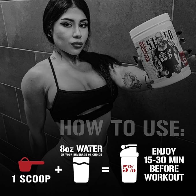 5% Nutrition Rich Piana 5150 High Stim Pre-Workout Powder | Extreme Energy, Focus, Pumps & Endurance | 400 mg Caffeine, Citrulline, Beta Alanine, N-Acetyl L-Tyrosine | 30 Srvgs (Blue Ice)