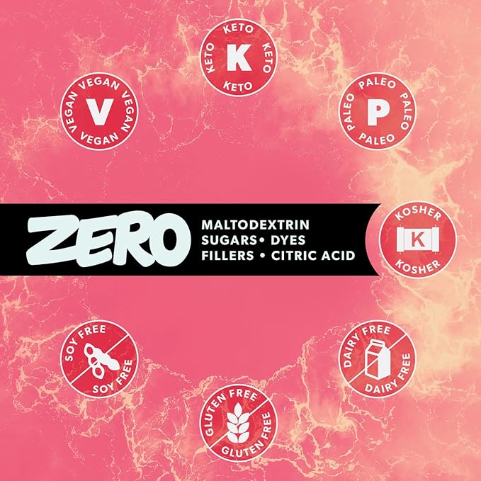 Keto Chow SALTT Electrolytes Powder Flavored Drink Mix - All Things Fruit - 30 Hydration Packets - Magnesium, Potassium, Sodium, Trace Minerals - Zero Sugar & Gluten Free - Travel Essentials