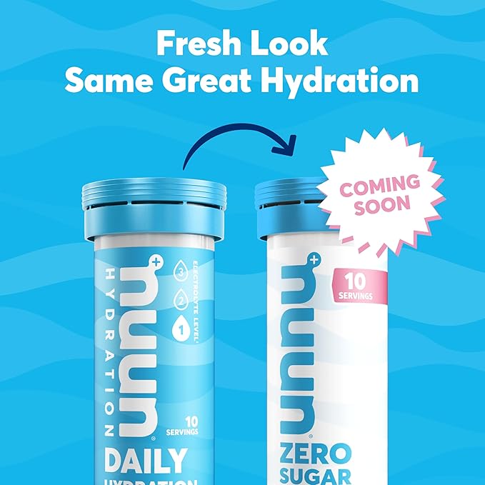Nuun Daily Electrolyte Tablets with Magnesium, Calcium, Potassium, Chloride & Sodium, Gluten Free, Sugar Free, & Vegan, Wild Strawberry Flavor, 8 Pack (80 Servings Total)