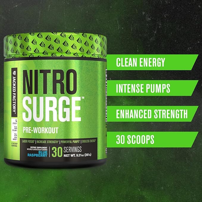 Jacked Factory Nitrosurge Pre-Workout in Pineapple & N.O. XT Nitric Oxide Booster for Men & Women