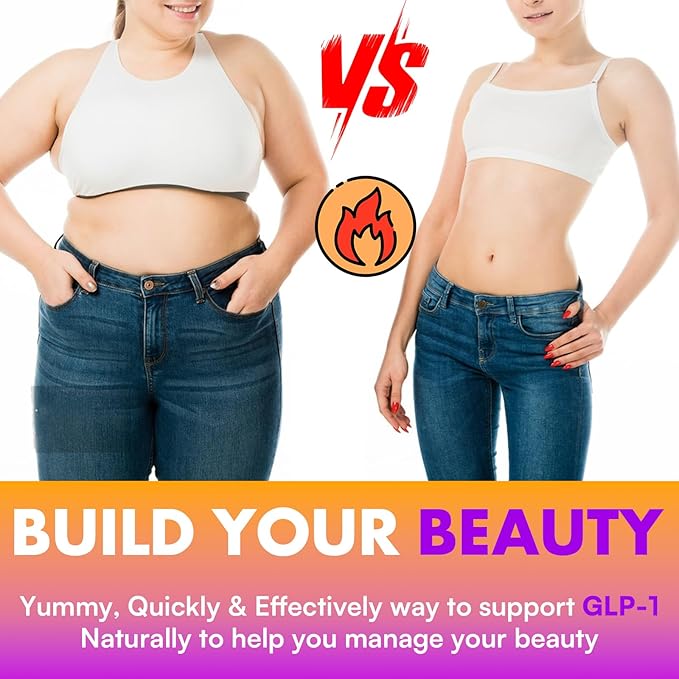 GLP-1 Supplement for Women & Men, Natural GLP-1 Support, 5X Targeted Formula, GLP1 with Akkermansia Probiotic & Berberine, for Digestion & Gut, Immune, Energy, Zero-Sugar, Yuzu Flavor - 90 Gummies