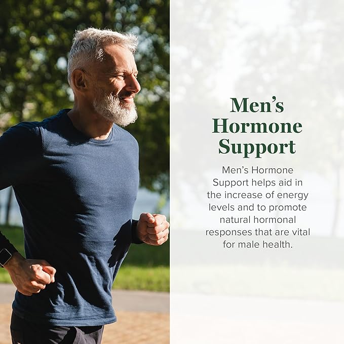 Global Healing Center Men's Hormone Support - Organic Liquid Supplement with Tribulus Terrestris - 2 Fl Oz