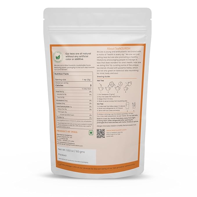 Everyday Detox Green Tea | Darjeeling Loose Leaf | 100% Natural Turmeric, Ashwagandha, Cardamom, Shatavari, Stevia | 50 Cups Hot Tea or Iced Tea - 3.53oz/100g