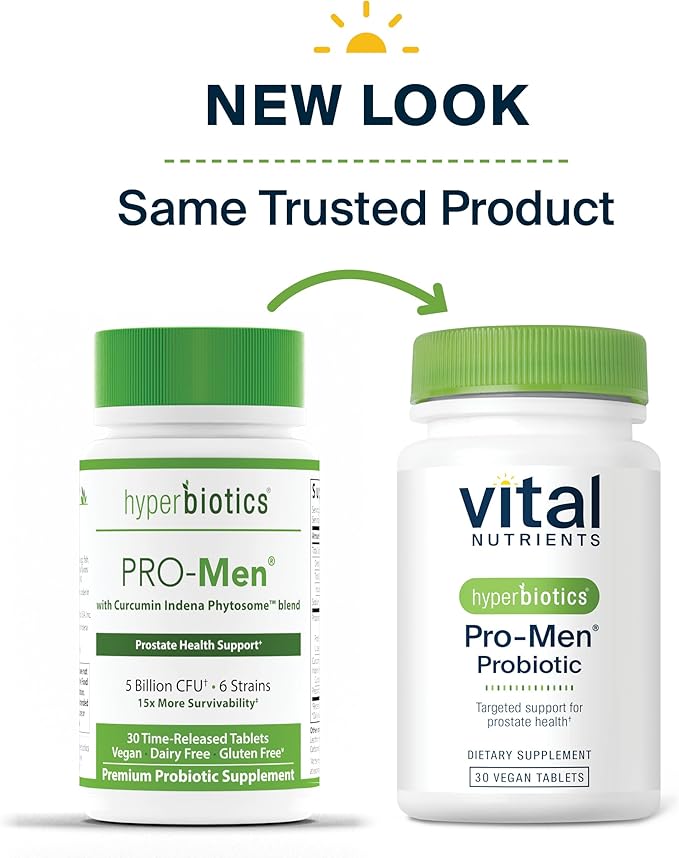 Hyperbiotics Vital Nutrients Pro Men Probiotics | Advanced Probiotics for Men | Clinically Studied for Prostate Health, Digestive Balance and Gut Health* | Gluten, Dairy, Soy Free | 30 Vegan Tablets