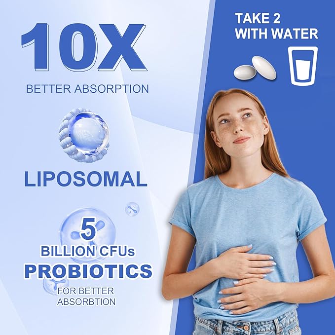 Liposomal Calcium AKG Supplement 1500mg with Vitamin D3 & K2 Softgels for Women & Men, (Made in USA) Calcium Supplements with Magnesium Glycinate, Boron, Probiotics & Vitamin C for Bone - 120 Pills