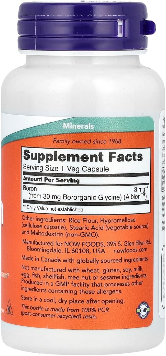 Now Foods Boron 3mg 100 Caps