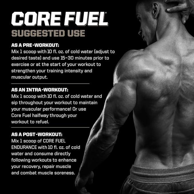 PMD Sports Core Fuel Endurance, Performance & Recovery - BCAAs, EAAs, Beta Alanine, Betaine Anhydrous, Glutamine, Electrolytes - Muscle Growth, Strength - Stim Free, Tropical Fruit Punch (25 Servings)