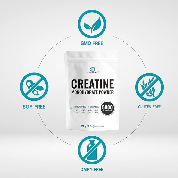 2 Pack Instant Creatine Monohydrate Powder 600 Grams (21.2oz) | Unflavored Micronized Creatine Powder, 5000mg Per Serving, 4 Month Supply, Vegan | Keto, Non-GMO, No Filler, No Additives - 120 Servings