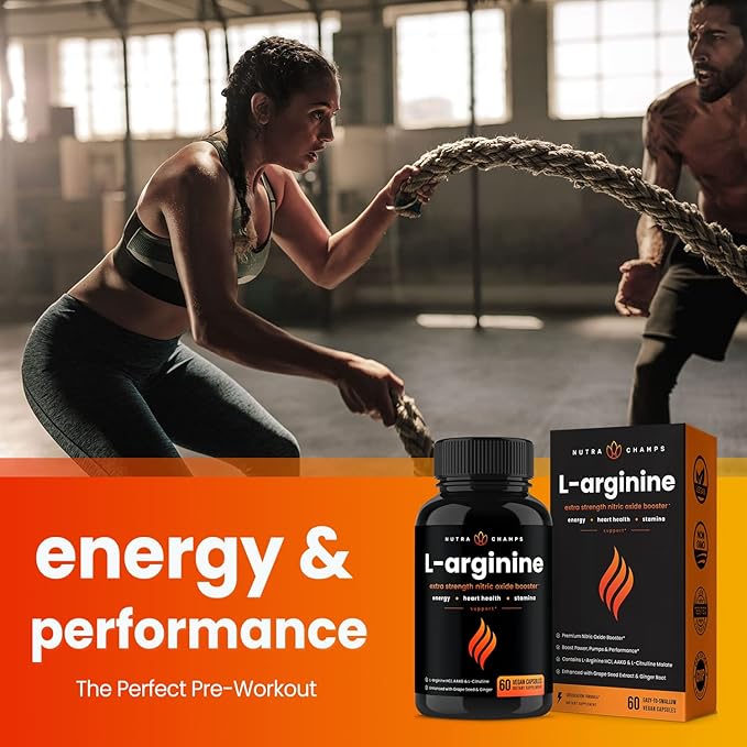 NutraChamps L-Arginine Capsules and Maca Capsules 2 Pack Bundle