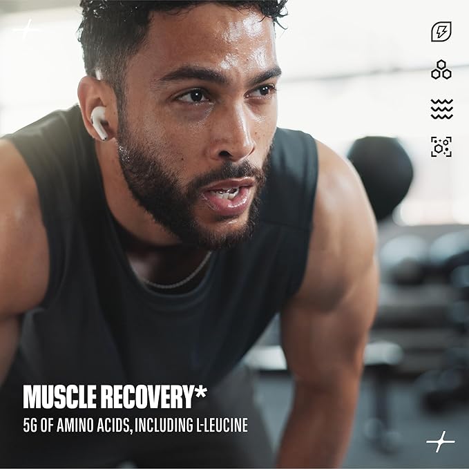 Cellucor C4 Energy + Aminos Powder | 5g BCAAs & EAAs for Muscle Recovery, 3 Electrolytes for Hydration, 100mg Natural Caffeine | Pre Workout | Zero Sugar, 30 Servings, Grape