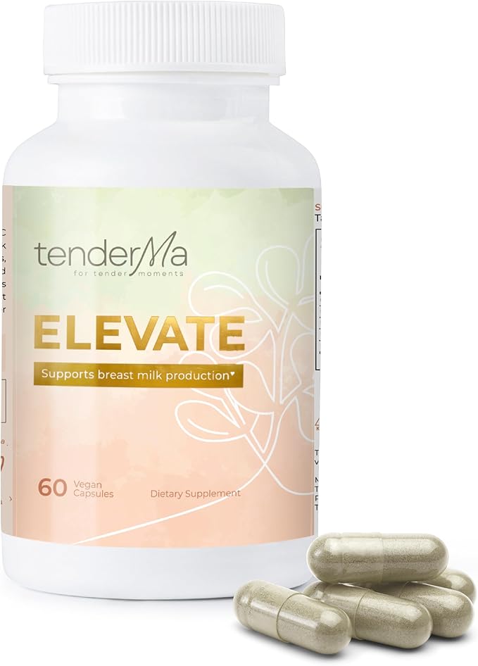 Elevate Lactation Supplement – Fenugreek-Based Breastfeeding Support with Organic Fennel, Alfalfa & Blessed Thistle – 60 Vegan Capsules