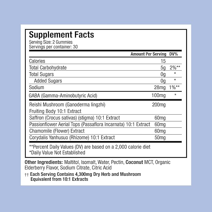 Plant People WonderSleep Mushroom Gummies Supplement for Sleep and Relaxation with Reishi Super Mushrooms, Wild Elderberry Flavor, No Sugar (60 Count)