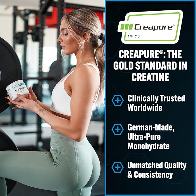 PEScience TruCreatine+ Creapure Creatine Monohydrate Powder, Micronized Creatine with ElevATP, 5g Per Serving, for Men & Women, Supports Muscle Growth, Strength & Recovery, 30 Servings