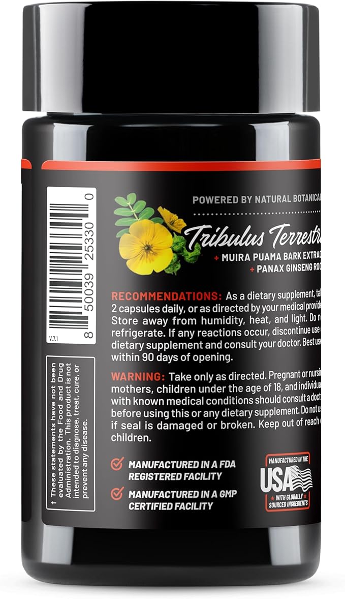 Snap Supplements Nitric Oxide Booster Supplement with L Arginine and L Citrulline Essential Amino Acids and Ginseng Root, Energy, Heart Health, Muscle Growth & Circulation Support, 90 Capsules