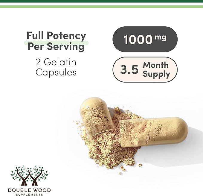 Tribulus Terrestris for Men (Purest 95% Saponin Content) 210 Capsules, 1,000mg Concentrated Fruit Extract (Third Party Tested, Vegan Safe, Non-GMO) for Stamina and Energy by Double Wood