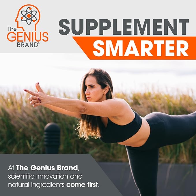 Genius BCAA Powder - 5g Vegan BCAAs L-Glutamine, Cognizin & Rhodiola Muscle Recovery Energy Support 100mg Caffeine Pre, Intra, Post-Workout Nootropic Supplement for Focus & Performance - Grape Limeade