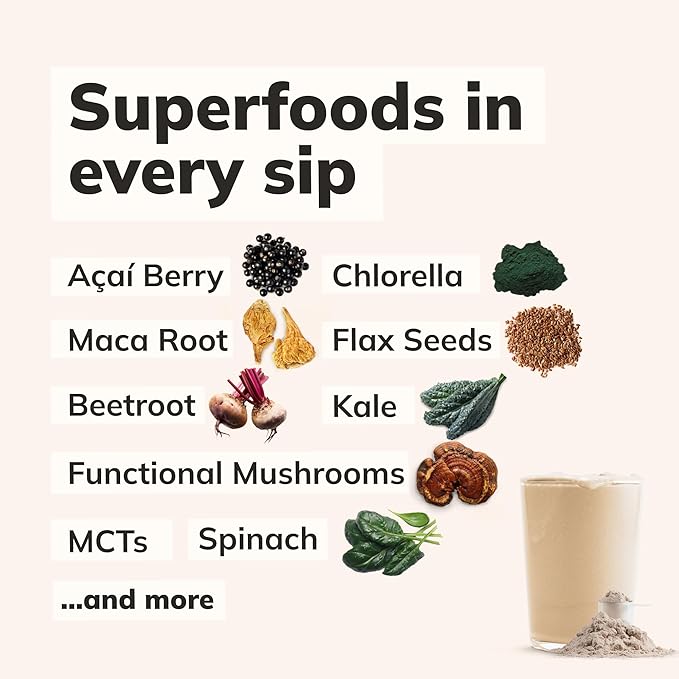 Ka’Chava All-In-One Nutrition Shake Blend, Vanilla, 15 Servings, 85+ Superfoods & Nutrients, Meal Replacement, Greens Plant-Based Superfood Powder Protein Drink, Digestive Enzymes & Probiotics, Vegan Dairy Gluten Free