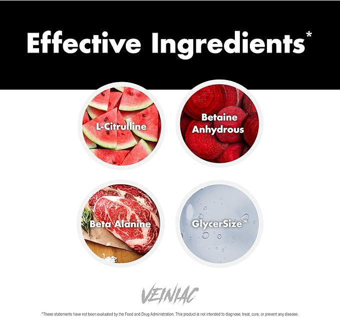 Anabolic Warfare Veiniac Muscle Pump Activator Supplement Stimulant Free Pre-Workout with L-Citrulline, Betaine Anhydrous, & Added AGMass™, Increases Nitric Oxide*, Fruit Punch 20 Servings