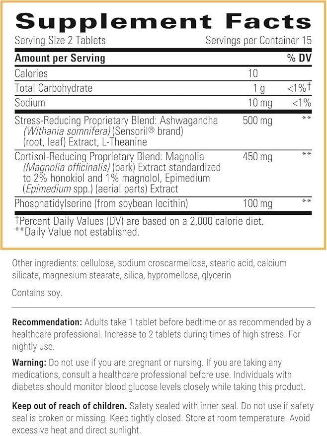 Integrative Therapeutics - Cortisol Manager - Supplement with Ashwagandha and L-Theanine - Supports Relaxation & Calm* - 30 Tablets