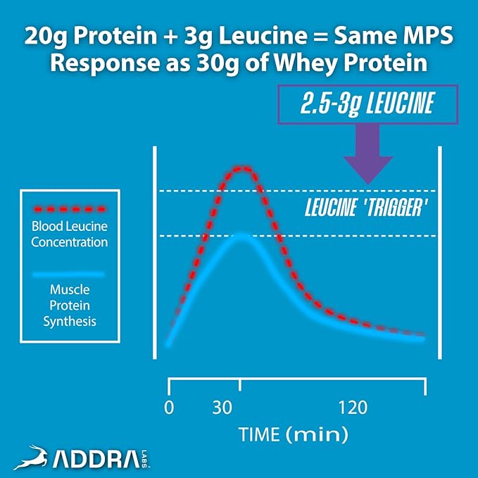 ADDRA Protein Bars - 20g Plant-based Muscle Recovery Protein Bars with 3g of the Recovery BCAA, Leucine, for Runners, Cyclists, Triathletes, Gluten-Free, Low Sugar, Vegan, Chocolate Chip Cookie Dough Flavor, 8 bars