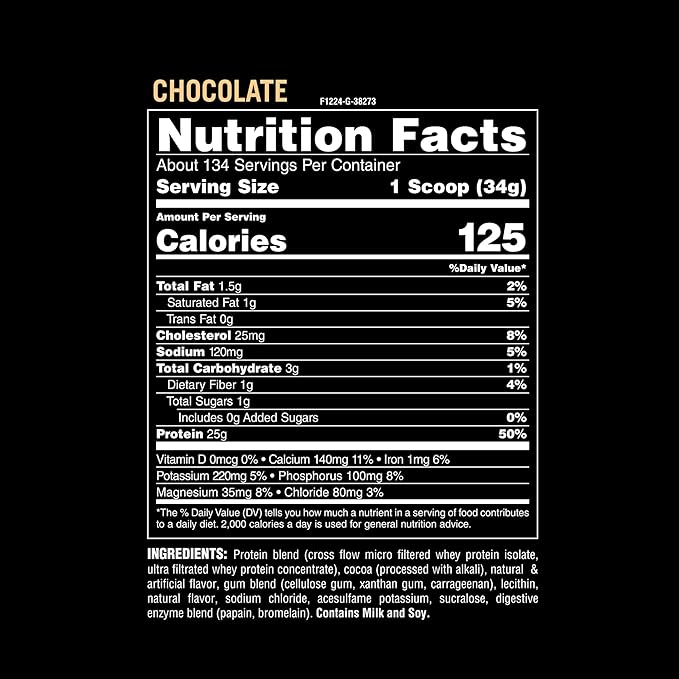 Animal Whey Isolate Protein Powder - Loaded for Pre & Post Workout Muscle Builder and Recovery with Digestive Enzymes for Men & Women - 25g Protein, Great Taste, Low Sugar - Chocolate 10 lbs