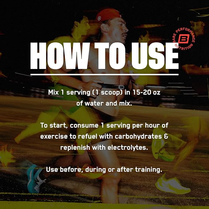 BARE PERFORMANCE NUTRITION, BPN G.1.M Go One More Sport, Endurance Training Fuel, Superior Carbohydrate & Electrolytes Powder Formula, Reduce Fatigue, Lemon Lime, 25 Servings