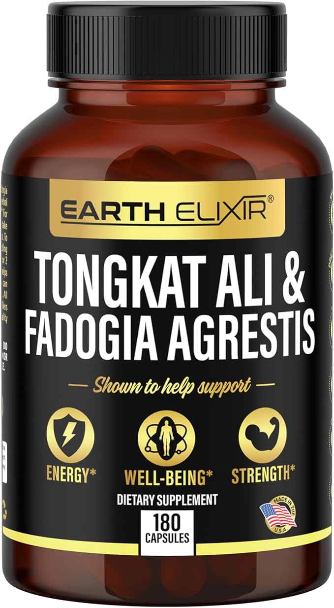 Fadogia Agrestis & Tongkat Ali for Men – Non-GMO, Pure 2-in-1 Tongkat Ali & Fadogia Agrestis for Men and Woman – Natural Energy, Hormonal & Fitness Support – 180 Longjack Capsules