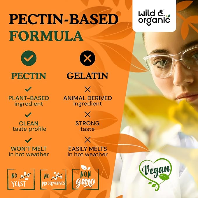 Wild & Organic Acetyl L-Carnitine 1500mg Gummies - Alcar Chews for Brain & Energy Support - L Carnitine Supplement with 60 Count - Energy and Focus Gummies with Acetyl Powder