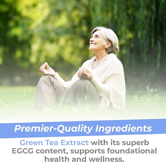 Premier Research Labs Premier Green Tea Extract - Green Tea Capsules, Green Tea Extract Pills, Green Tea Supplement with ECGC, Camellia Sinensis, Pure, Vegan Friendly - 120 Vegetarian Capsules