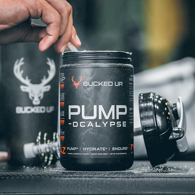 Pump-ocalypse Blood Raz | Nitric Oxide and L Arginine Supplement with Citrulline Malate, GlycerPump | Ultimate N.O. Booster | Lean Muscle Support for Blood Flow, Vascularity, Hydration and Endurance