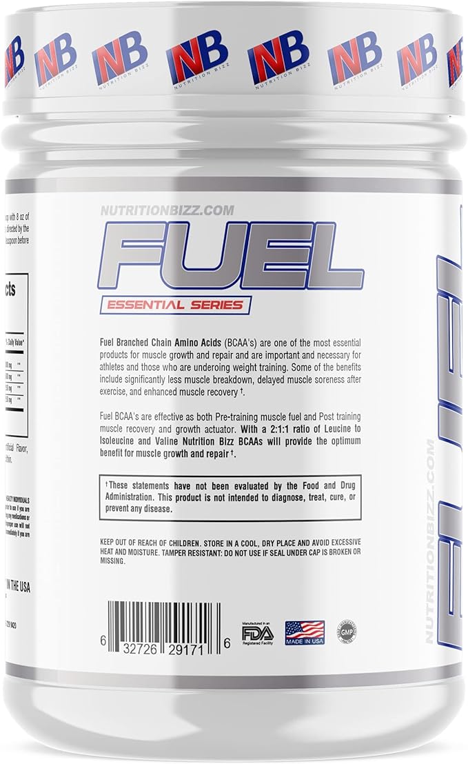 BCAA Powder, 5 Grams of BCAAs Amino Acids, Post Workout Recovery Drink for Muscle Building, Recovery, and Endurance, 30 Servings (Blueberry Lemonade)