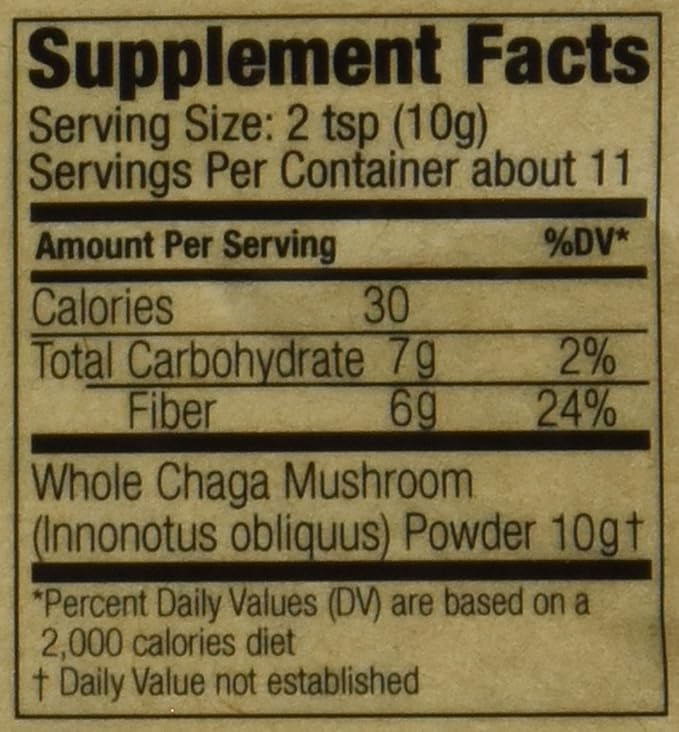 Sayan Siberian Pure Raw Coarse Chaga Powder 4 Oz / 113g – Premium Wild Forest Harvested Super Antioxidant Tea – Supports Immune System and Digestive Health – Focus, Energy, Clarity, Wellness - Non-GMO