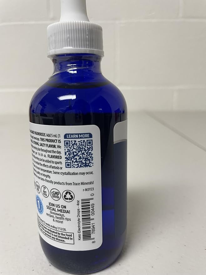 Trace Minerals Keto Electrolyte Drops - Support Muscle & Nerve Health - Electrolyte Nutrition Supplement to Aid Hydration & Fitness - Exercise Supplement with Magnesium - 4 fl oz (24 Servings)