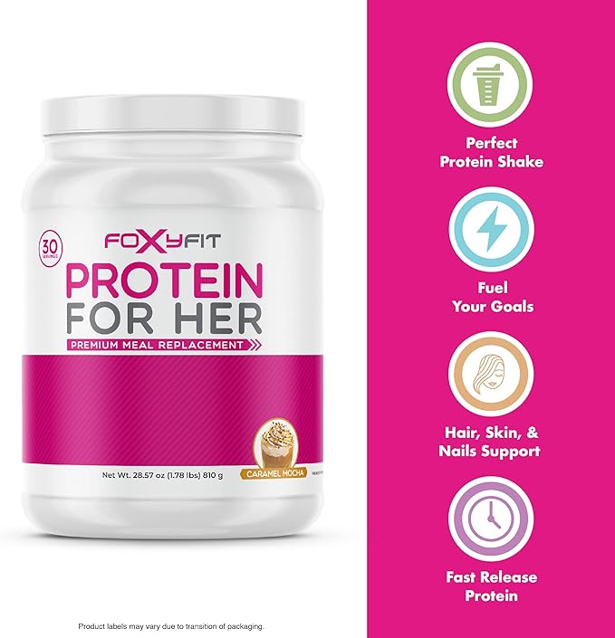 Protein for Her, Vanilla Cupcake Whey Protein Powder with CLA and Biotin for a Healthy Glow (1.85 lbs)