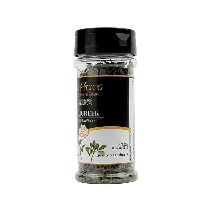 GranAroma Fenugreek Leaves, Aromatic & Nutty Flavor, Curries & Stews, Indian Cuisine (0.32 Ounce)