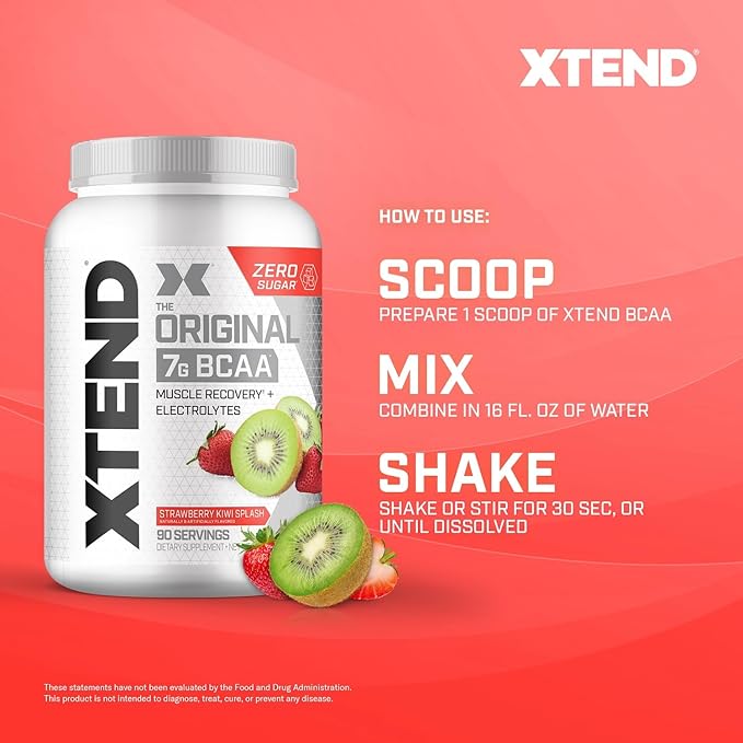 Original BCAA Powder 7g BCAA and 2.5g L-Glutamine, Sugar Free Post Workout Muscle Recovery Drink with Amino Acids for Men & Women, 90 Servings