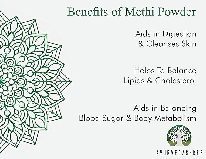 AYURVEDASHREE Fenugreek Seeds Powder 50 Gm I Trigonella foenum-graecum Sd. | Methi Powder | Spice Indian Cuisine | Hair Care | Improves Digestion