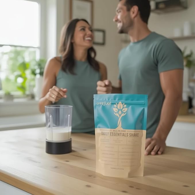 LyfeFuel Essentials Nutrition Shake - Not Your Average Meal Replacement Powder | 50+ Superfoods, Vegan Protein, Vitamins & Minerals | Low Carb Plant Based Breakfast Shake | Vanilla Flavor