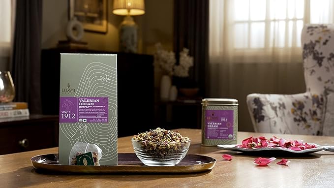 Luxmi Estates - Sleep & Relaxation Variety Tea Pack (2 Pack) - With Valerian Root, Rose, Hibiscus Lavender Stress Relief, Bedtime & Comforting Chamomile - Caffeine Free - 50 Organic Herbal Tea Bags