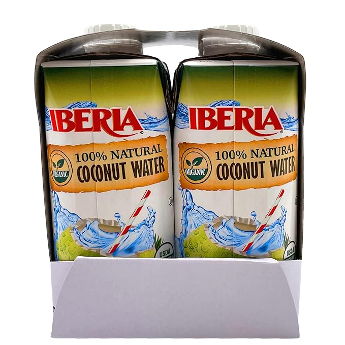 Iberia 100% Pure Organic Coconut Water, 11.1 fl. oz. (Pack of 24)