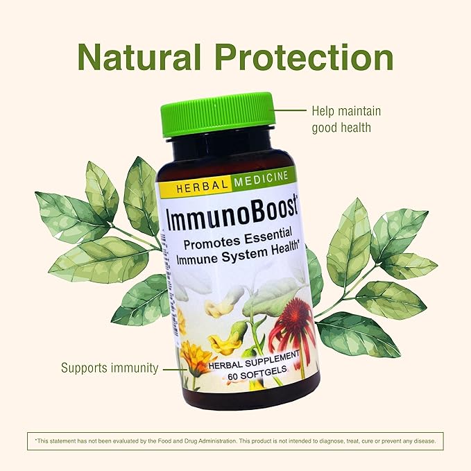 Herbs Etc. Immunoboost - Herbal Supplement for Immune System Support - Immune Health Support with Echinacea Angustifolia, Astragalus & Calendula - Gluten-Free - 60 Softgels (60 Servings)