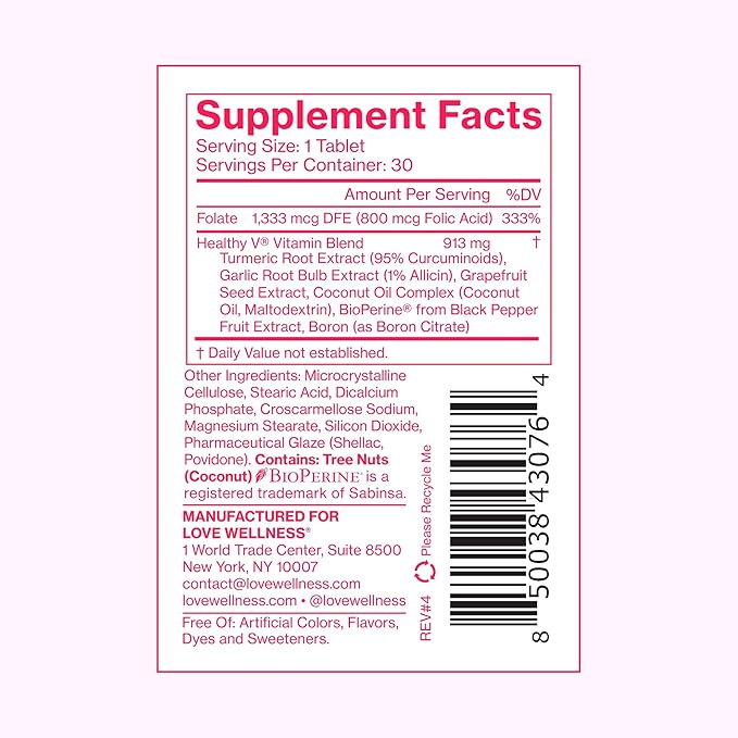 Love Wellness Good Girl Probiotics and Healthy V Vitamin | Womens Wellness Duo | Womens Probiotics Supplements for pH Balance and Vaginal Health
