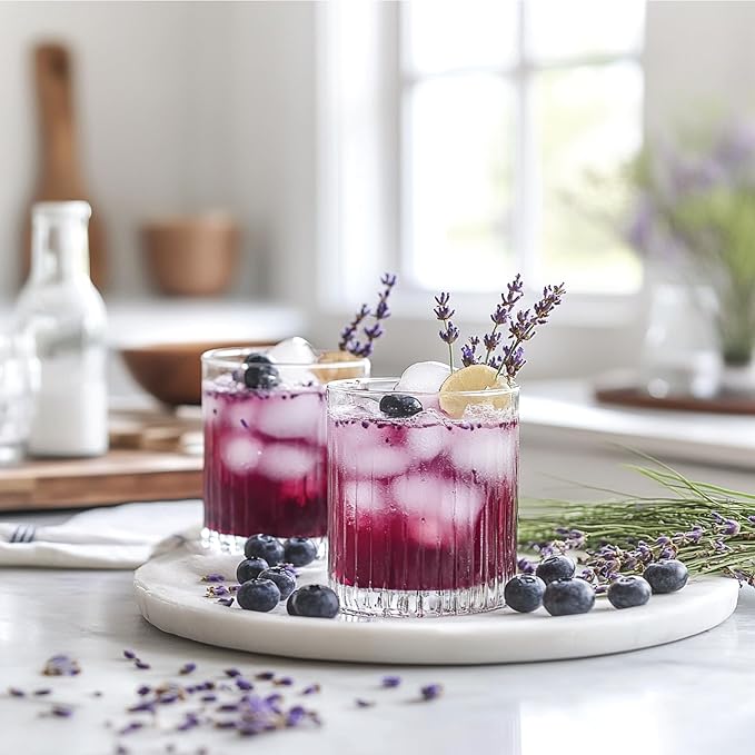 Jordan's Skinny Syrups Sugar Free Coffee Syrup, Blueberry Lavender Flavor Drink Mix, Zero Calorie Flavoring for Latte, Lemonade, Food and More, Gluten Free, Keto Friendly, 25.4 Fl Oz, 1 Pack