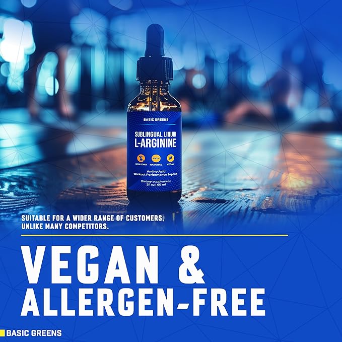 L Arginine Liquid - L-Arginine Supplement for Men and Women with Nitric Oxide Precursor, L Arginine Supplement