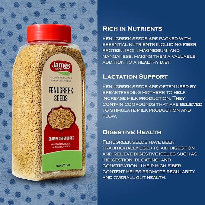 James Spices Inc. Fenugreek Seeds (Fenugreek seeds -700g)