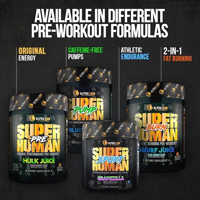 ALPHA LION Core Pre Workout w/Creatine for Performance, Beta Alanine for Muscle, Powder, L-Citrulline for Pump & Tri-Source Caffeine for Sustained Energy (30 Servings, Blue Raspberry Flavor)