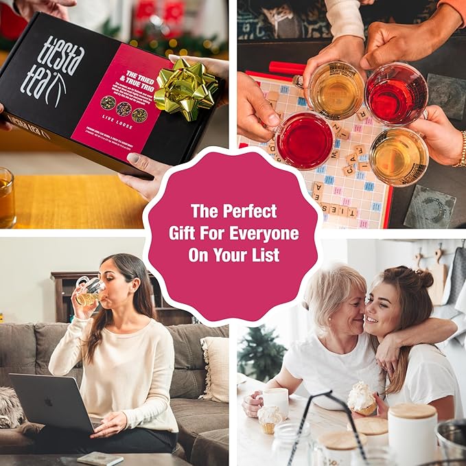 Tiesta Tea - Tiesta's Top Loose Leaf Father’s Day Tea Gift Set Sampler | Medium Caffeinated | Hot & Iced Ready | Assorted Green, Herbal, Fruity & Lavender Blends | 3 Pouches