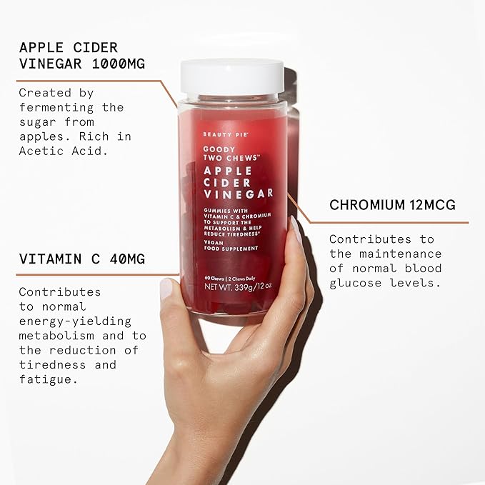 Beauty Pie Goody Two Chews Apple Cider Vinegar Gummies with Vitamin C & Chromium
